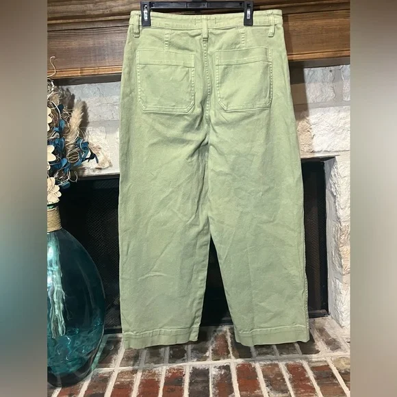 Madewell Curvy Slim Emmett Wide-Leg Crop Pants tall long Inseam - Picture 7 of 13